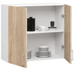 Ak furniture Kuchynská závesná skrinka Š 80cm D2 H720 Artus biela/sonoma