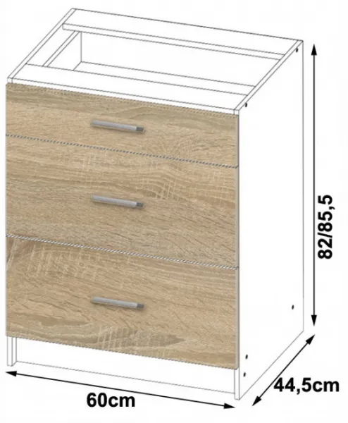 Ak furniture Kuchynská linka Artus S60 SZ3