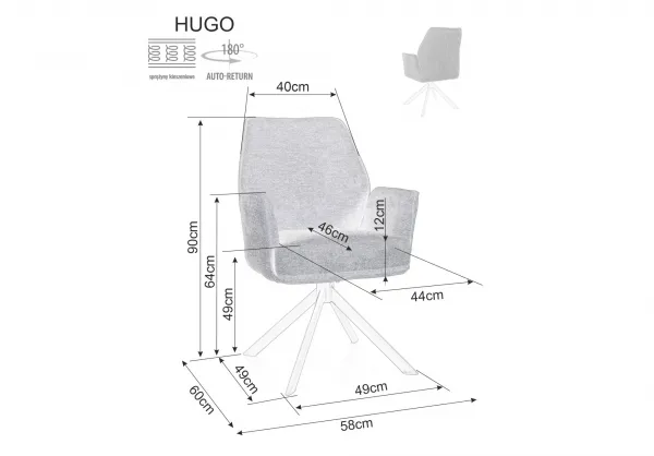 Signal Jedálenská stolička HUGO BREGO | tmavosivá
