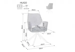 Signal Jedálenská stolička HUGO BREGO | tmavosivá