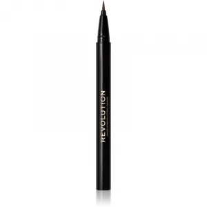 Makeup Revolution Hair Stroke Brow Pen fix na obočie odtieň Dark Brown 0.5 ml