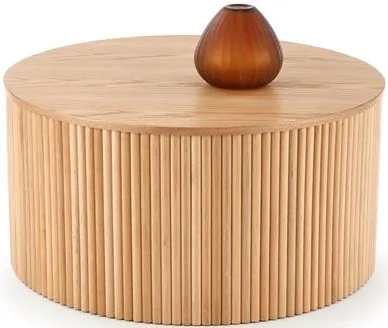 HALMAR Okrúhly konferenčný stolík WOODY prírodný