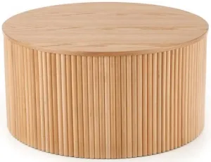 HALMAR Okrúhly konferenčný stolík WOODY prírodný