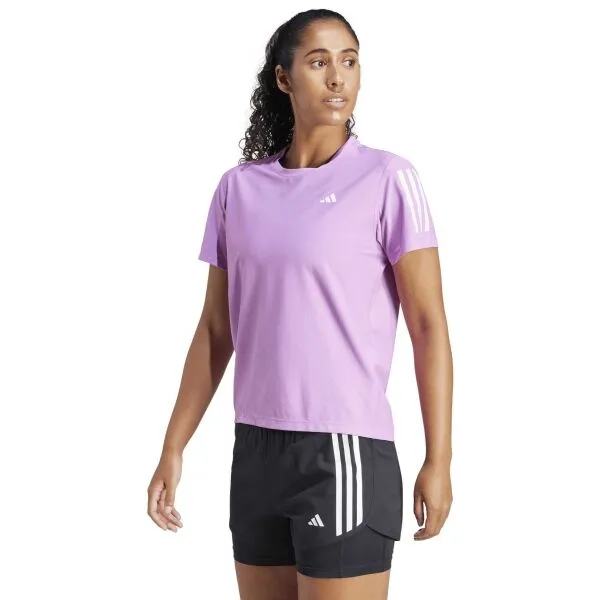 adidas OWN THE RUN TEE Dámske bežecké tričko, fialová, veľkosť