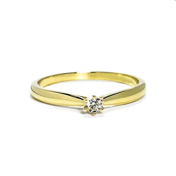 Blink-Blink Zásnubný zlatý prsteň s diamantom 0.10 ct1010ZDG-2