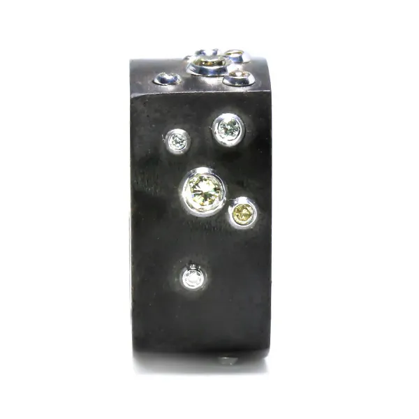 Blink-Blink Netradičný drevený prsteň s diamantmi v ružovom zlate 0.544 ct1941RDRB