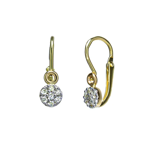 Blink-Blink Náušničky pre novorodencov s diamantom 0.10 ct3561ZDG