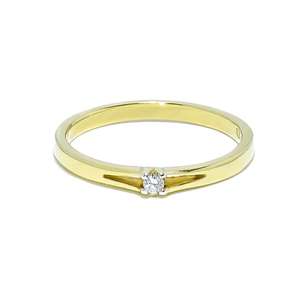 Blink-Blink Zlatý zásnubný prsteň s diamantom 0.03 ct1182ZDG