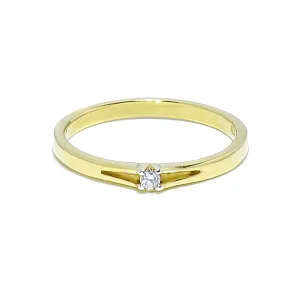 Blink-Blink Zlatý zásnubný prsteň s diamantom 0.03 ct1182ZDG
