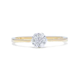 Blink-Blink Žiarivý diamantový prsteň zo žltého zlata 0.15 ct1438ZDG