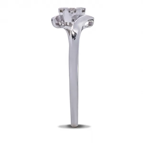 Blink-Blink Žiarivý diamantový prsteň z bieleho zlata 0.12 ct1422BDG