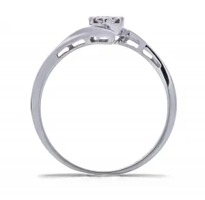 Blink-Blink Žiarivý diamantový prsteň z bieleho zlata 0.12 ct1422BDG