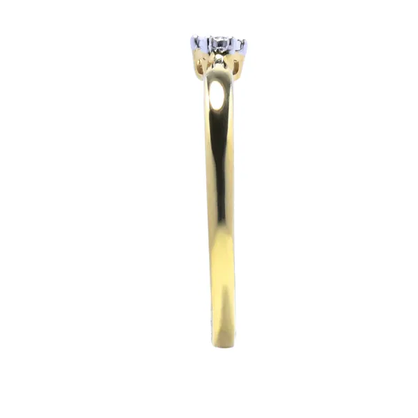 Blink-Blink Romantický zlatý prsteň s diamantom 0.02 ct1178ZDG