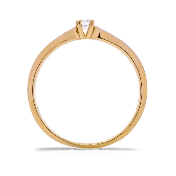 Blink-Blink Zásnubný diamantový prsteň zo žltého zlata 0.16 ct1410ZD