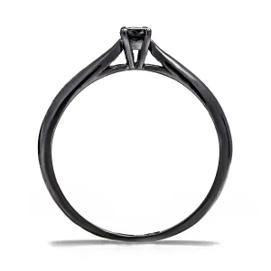 Blink-Blink Zlatý prsteň ruthenium a čierny diamant 0.13 ct1052CcDG