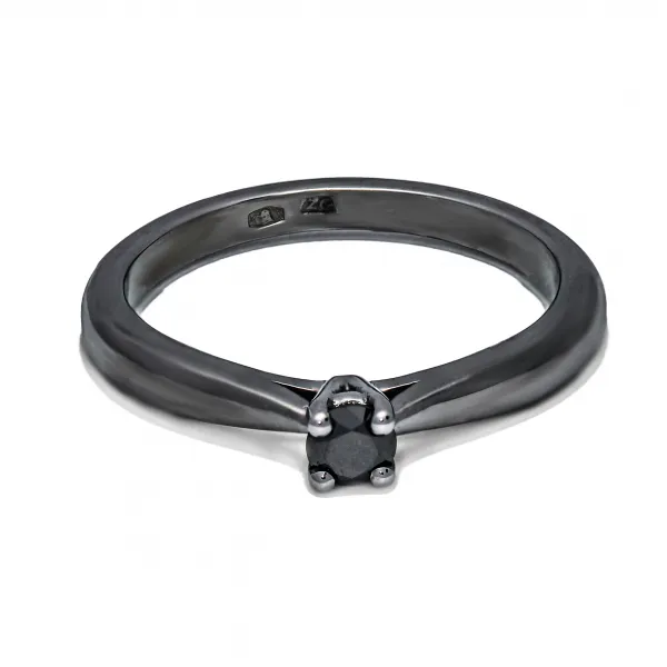 Blink-Blink Zlatý prsteň s čiernym diamantom 0.19 ct1079CDG