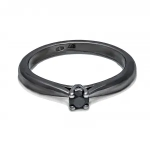 Blink-Blink Zlatý prsteň s čiernym diamantom 0.19 ct1079CDG