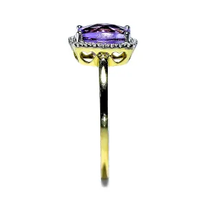 Blink-Blink Zlatý diamantový prsteň s Ametystom2226ZAG