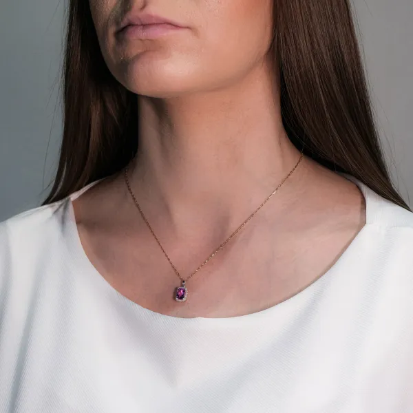 Blink-Blink Zlatý diamantový prívesok s Ametystom4222BAG