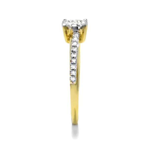 Blink-Blink Zlatý prsteň s diamantmi 0.22 ct1556ZDG