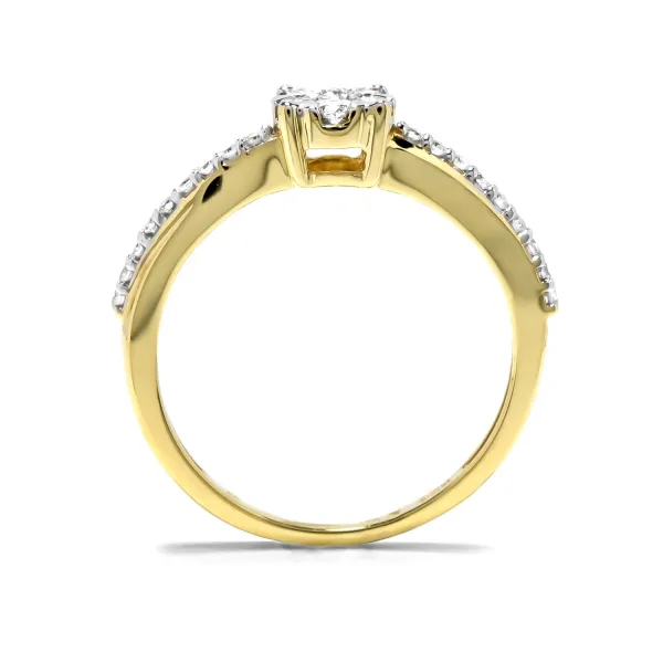 Blink-Blink Zlatý prsteň s diamantmi 0.22 ct1556ZDG