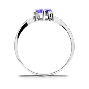 Blink-Blink Prsteň z bieleho zlata s diamantmi a Tanzanitom2234BTG