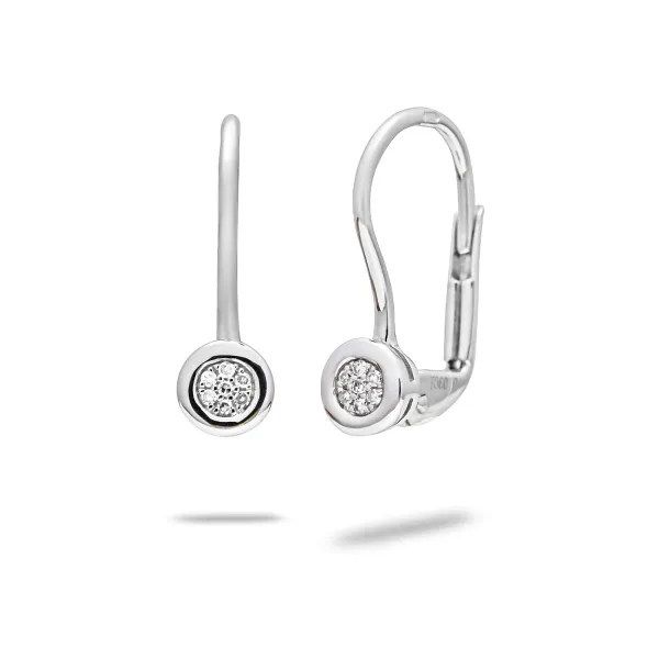 Blink-Blink Elegantné diamantové náušnice z bieleho zlata 0.03 ct3205BDA