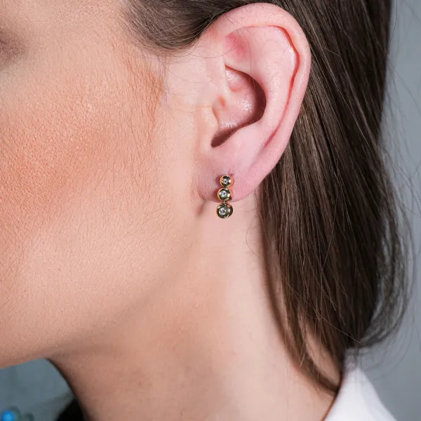 Blink-Blink Zaujímavé diamantové náušnice z bieleho zlata 0.15 ct3148BDG