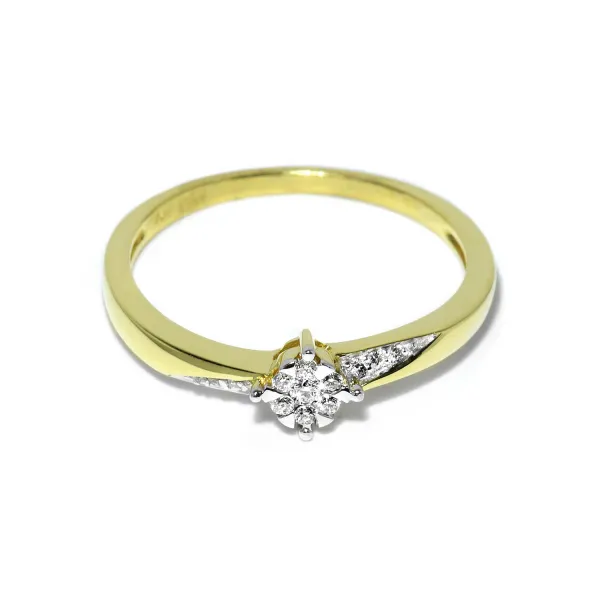 Blink-Blink Diamantový prsteň zo žltého zlata 0.07 ct1424ZDG*
