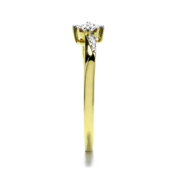 Blink-Blink Diamantový prsteň zo žltého zlata 0.07 ct1424ZDG*