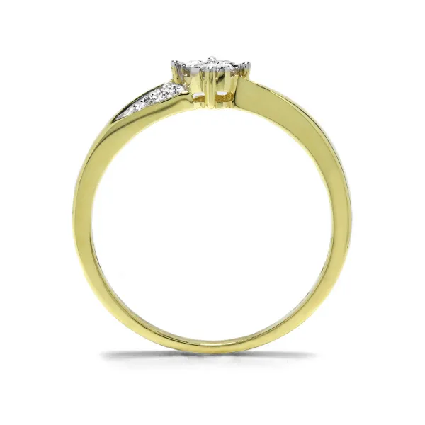 Blink-Blink Diamantový prsteň zo žltého zlata 0.07 ct1424ZDG*