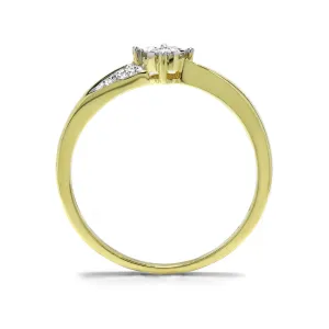 Blink-Blink Diamantový prsteň zo žltého zlata 0.07 ct1424ZDG*
