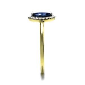 Blink-Blink Výnimočný zlatý prsteň s diamantmi a Zafírom2204ZZG