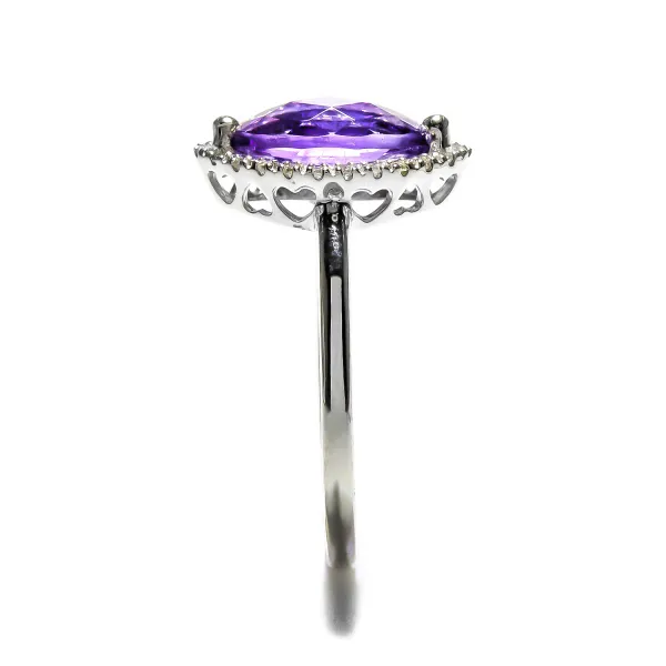 Blink-Blink Výnimočný diamantový prsteň s Ametystom2202BAmG