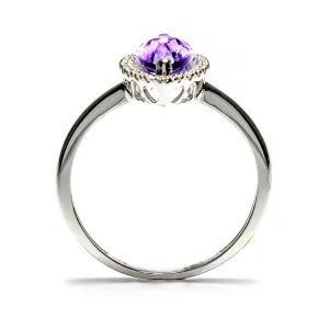 Blink-Blink Výnimočný diamantový prsteň s Ametystom2202BAmG