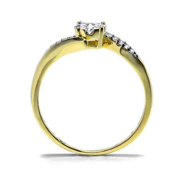 Blink-Blink Výnimočný diamantový prsteň zo žltého zlata 0.20 ct1552ZDG