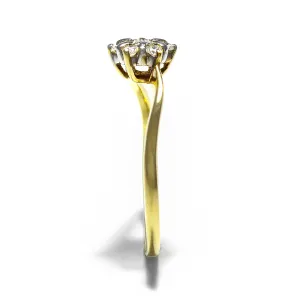 Blink-Blink Jedinečný prsteň s diamantmi osadenými v tvare kvetiny 0.22 ct1532ZD