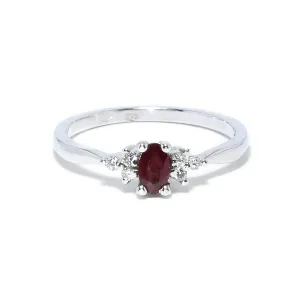Blink-Blink Elegantný diamantový prsteň s prírodným Rubínom2220BRuG