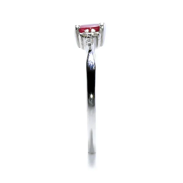 Blink-Blink Elegantný diamantový prsteň s prírodným Rubínom2220BRuG