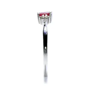 Blink-Blink Elegantný diamantový prsteň s prírodným Rubínom2220BRuG