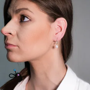Blink-Blink Luxusné diamantové náušnice z bieleho zlata s Perlou3266BPA