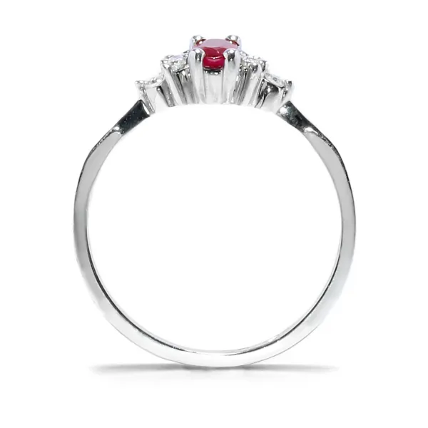 Blink-Blink Elegantný diamantový prsteň s prírodným Rubínom2220BRuG