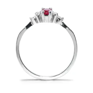 Blink-Blink Elegantný diamantový prsteň s prírodným Rubínom2220BRuG