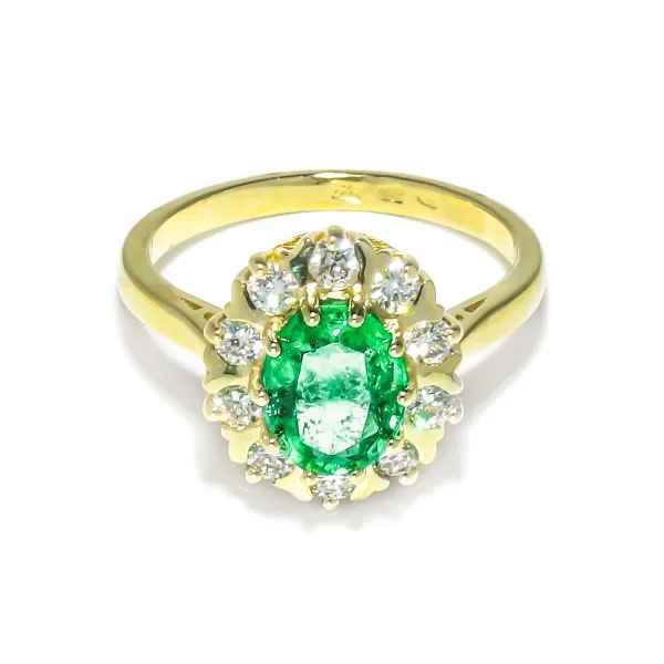 Blink-Blink Luxusný zlatý prsteň so Smaragdom a diamantmi2256ZSG