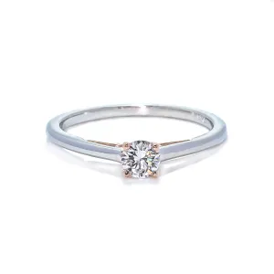 Blink-Blink Luxusný diamantový prsteň z bielo-ružového zlata 0.30 ct1200BrDS