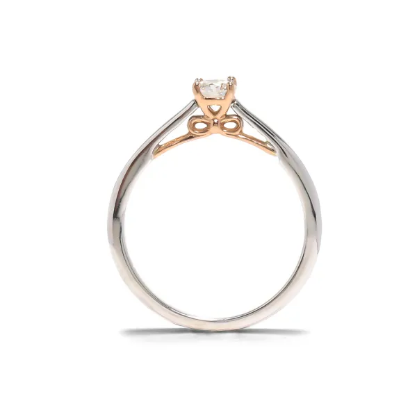Blink-Blink Luxusný diamantový prsteň z bielo-ružového zlata 0.30 ct1200BrDS