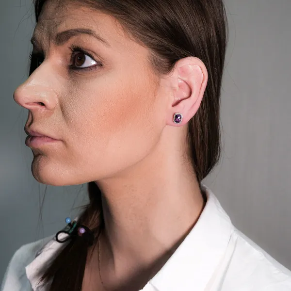 Blink-Blink Diamantové náušnice z bieleho zlata s Topásom3160BToG