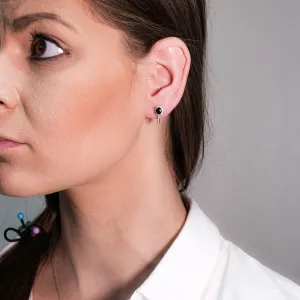 Blink-Blink Krásne diamantové náušnice zo žltého zlata so Zafírom3368ZZG