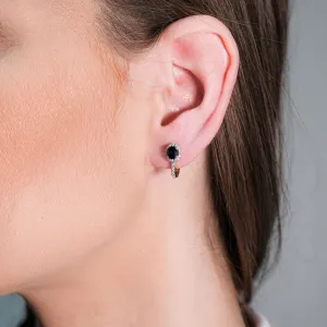 Blink-Blink Krásne diamantové náušnice zo žltého zlata so Zafírom3368ZZG