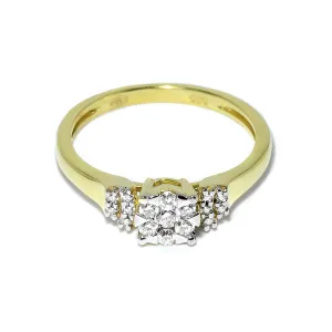 Blink-Blink Elegantný prsteň zo zlata s diamantami 0.21 ct1554ZDG